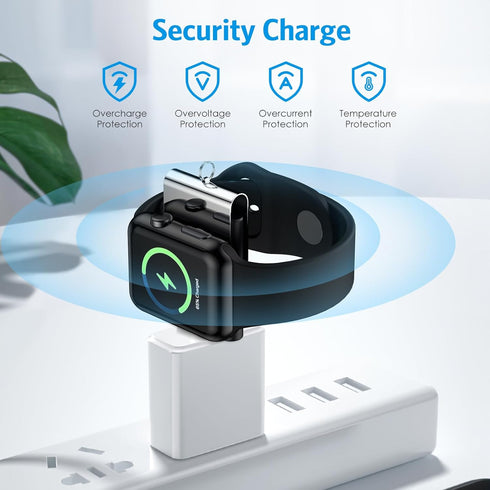 Criacr Portable Magnetic 2 in 1 Wireless Charger for Apple Samsung Watch, Wireless Fast Watch Charger Stand, Compatible with Apple Watch Series 8 ...
