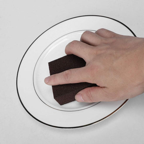 uxcell 8pcs Scouring Pads Non-Scratch Scouring Sponge Scrub Pads 4" x 2.8" for Scouring Kitchens, Dishwashing, Brown...