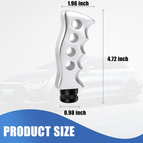 Pack-1 Car Gear Lever Shift Knob, 1.96" x 4.72" Easy-Grip Knife Handle Modified Interior Accessory, Shift Lever Kit with Mounting Adapter, Univers...