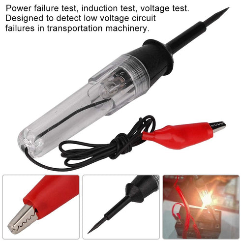 Qiilu Automotive Circuit Tester, 6V 12V 24V Car Auto Electrical Voltage Test Pen Light Lamp Circuit Tester Detector Probe...