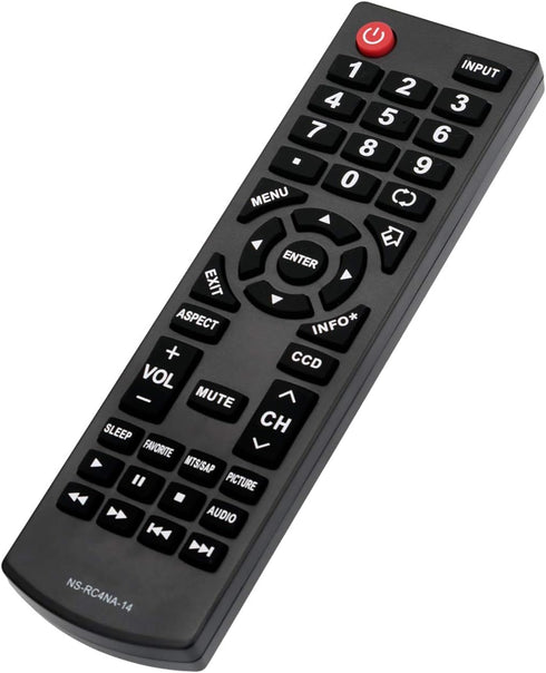NS-RC4NA-14 NSRC4NA14 Replace Remote Control fit for Insignia LED LCD TV HDTV NS-19ED200NA14 NS-22E400NA14 NS-24D510NA15 NS-28D310NA15 NS-32D200NA...