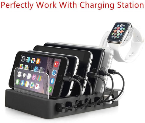 COSOOS 4 Short USB Cables (9in/23cm) Nylon Braided Fast Charging Syncing Power Cords Compatible for iPhone 14 Pro Max,14 Plus,14,13,12,11,XS,XR,X,...