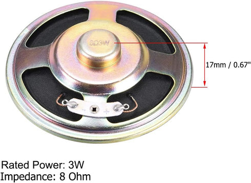uxcell 3W 8 Ohm Micro Internal Speaker Magnet Loudspeaker 77mm Dia 4pcs...