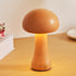 Small Wood Mushroom Lamp, LED Cordless Bedside Touch Lamp, Portable Dimmable Battery Mushroom Lamp for Bedroom Nightstand...