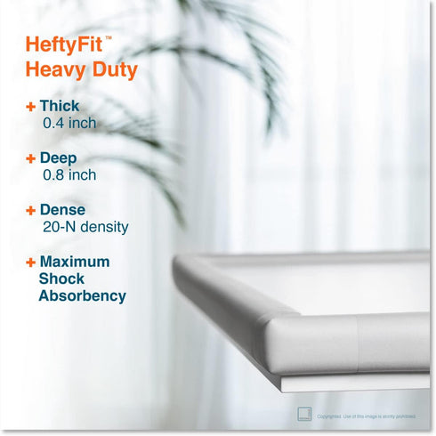 Roving Cove HeftyFit Corner Protector for Baby (4 Large Corners), Heavy-Duty Soft Rubber Foam Furniture Corner Bumper Guards, 3M Adhesive Pre-Tape...