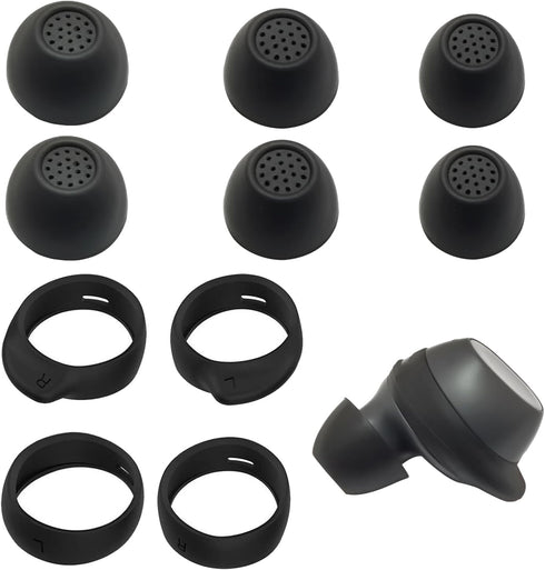 Silicone Ear Tip for Samsung Galaxy Buds FE Ear Wing Tips Fit in The Case for Galaxy Buds FE Earbuds Accessories Earbuds Tips, Black...