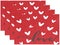 Valentine's Day Love Heart Red Buffalo Check Placemats Set of 4 Table Mat Mother's Day Rose Tulip Flowers Table mats Placemat Heat-Resistant Stain...