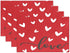Valentine's Day Love Heart Red Buffalo Check Placemats Set of 4 Table Mat Mother's Day Rose Tulip Flowers Table mats Placemat Heat-Resistant Stain...