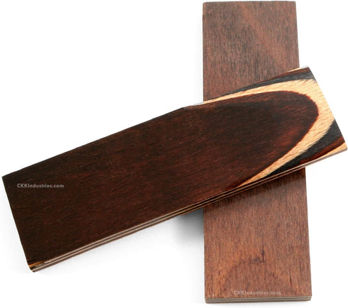 Dymalux Handle Scale Set - (Layered) - (Buckskin) - (Dark Brown/Light Brown) - (5.0 x 1.5 x 0.250) - Custom Handle Material...