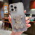 Compatible with iPhone 15 Pro Max Cute Case, Sparkle Diamond Rhinestone Design Bear with Separated Glitter Paper, Luxury Shiny Bling Soft Shockpro...