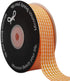 Micomon Orange Gingham Plaid Checked Ribbon 25 Yard Each Roll 100% Polyester (1", Orange)...