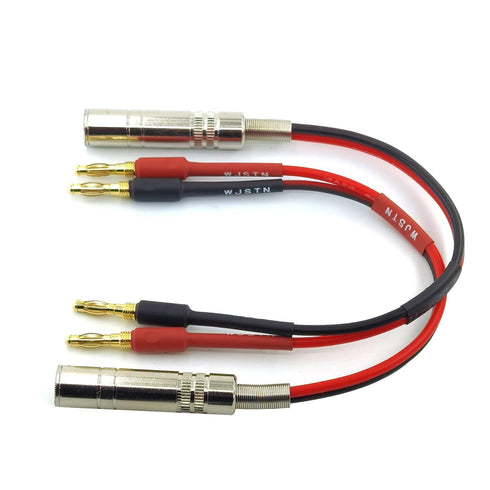 1/4 TS to Banana Plug Speaker Cable 6.35 mm 1/4" Female to Banana Plug Speaker Mono Adapter 8 inches 2pack...
