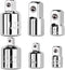 6 Piece Socket Adapter and Reducer Set, 1/4", 3/8", 1/2" Chrome Vanadium Steel Ratchet/Socket Extension/Conversion Kit for Automotive Maintenance...