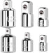 6 Piece Socket Adapter and Reducer Set, 1/4", 3/8", 1/2" Chrome Vanadium Steel Ratchet/Socket Extension/Conversion Kit for Automotive Maintenance...