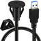 BATIGE Small USB 3.0 Male to Type C 3.0 Female Car Flush Mount Cable USB C 3.0 Panel Mount Extension Cable for Car Truck Boat Motorcycle Dashboard...