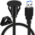BATIGE Small USB 3.0 Male to Type C 3.0 Female Car Flush Mount Cable USB C 3.0 Panel Mount Extension Cable for Car Truck Boat Motorcycle Dashboard...