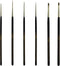 ZEM Brush Synthetic Sable Detail Brush Set Sizes Long Liners 20/0,10/0,5/0 Mini Liner 5/0, Angle 1/8", Shader 2...