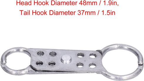 Fafeicy Lockout Tagout Hasp, 8 Hole Design Fireproof Flower Safety Double Head Aluminum Buckle Lock for Industry Oil Gas Chemical Industry Electri...