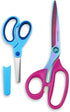 Left Handed Scissors Set of 2 Pack (9" Heavy Duty Titanium Coating Fabric Shears & 5" Small Scissors) for Sewing/Crafting/School/Office Use, Great...