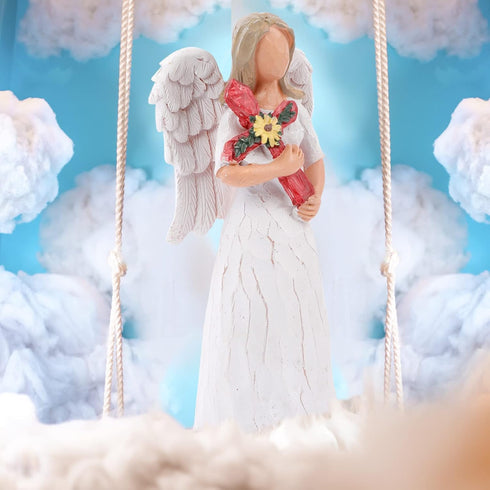 Sympathy Angel Figurine, Angel Holding A Cross Collectible Figurine - I Pray That You Grow in Christian Faith All The Days of Your Life - A Gift t...