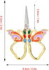 Home Scissors, Incisive Blade Butterfly Appearance Sewing Scissors for DIY Art Work, 3.3 inch Shears Cross Stitch Knitting Scissor...