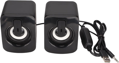 Mini Computer Speaker Stereo Less Distortion USB Powered Wired Small Speaker for for Desktop PC Laptop,Laptop Desktop Gaming Stereo Speaker Comput...