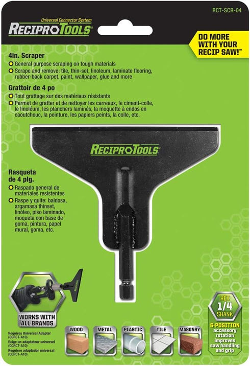 RECIP SCRAPER TOOL 4" by RECIPROTOOLS MfrPartNo RCT-SCR-04...
