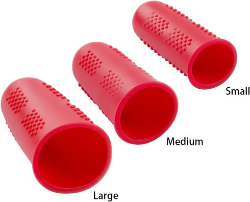 Petift 12 Pieces Silicone Finger Protectors Covers Caps for Hot Glue Gun Wax,Finger Guards Heat Resistant, Sewing Craft Ironing Embroidery Needlew...