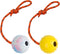 2 Pack Dog Ball, K9 Ball, Solid Rubber Ball on Rope for Reward, Fetch, Play (7cm)...