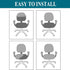 Office Computer Chair Cover Stretch Universal Jacquard Seat Slipcover 2 Piece for Desk Rotating Armless Chair, Removable Washable Anti-dust Chair ...