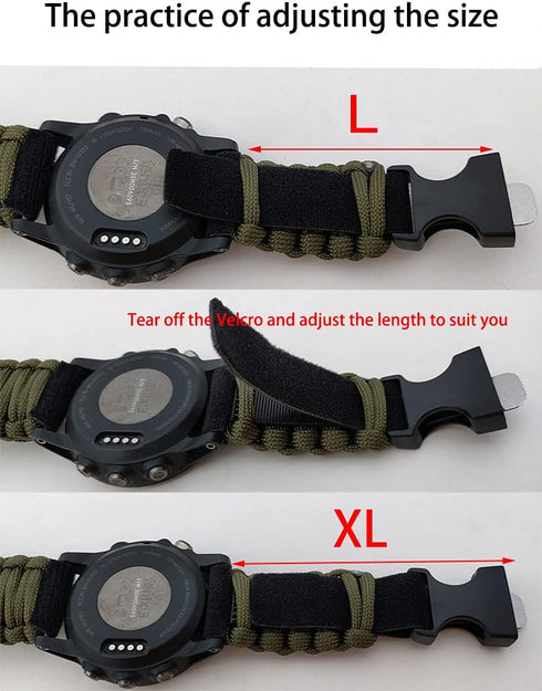 Onewly Compatible with Samsung Galaxy Watch 3 Band 45mm,Multi-Functional Outdoor Survival Umbrella Rope 22mm Watch Strap for Gear S3 Frontier/Clas...