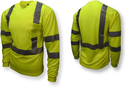 Radians ST21-3PGS-M Class 3 Max-Dri Moisture Wicking Mesh Long Sleeve Safety T-Shirt, Medium, Green...