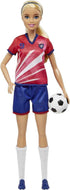 Barbie Careers Fashion Doll & Accessory, Soccer Player with Blonde Ponytail, #9 Uniform, Tall Socks, Cleats & Soccer Ball...