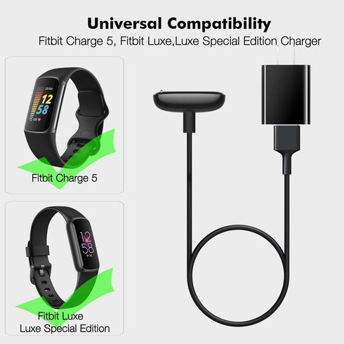 Watch Charger for Fitbit Charge 6/ Charge 5, Replacement Fitbit Luxe Charger Cable, Fitbit Luxe Special Edition Smartwatch Charging Dock, Fitbit 5...
