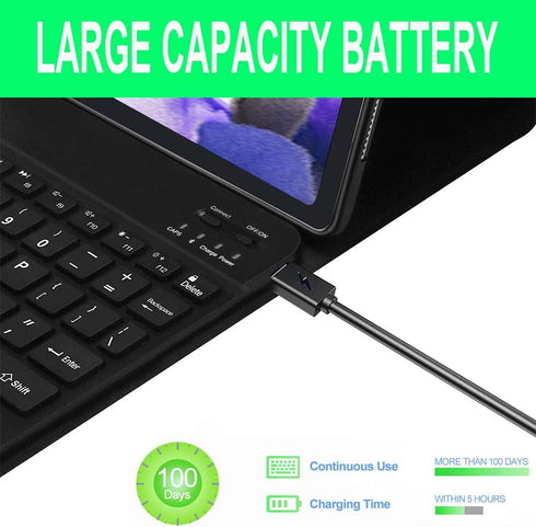 Samsung Galaxy Keyboard Case for Tab S9 Plus/S9 FE+/ S9+/ S8+ Plus/S7+ Plus/S7 FE 12.4 Inch with S Pen Holder, Bluetooth Keyboard case Detachable ...