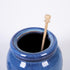 Cutiset Ceramic Honey Pot with Lid and Dipper, 20oz rustic Honey Jar (Blue)...