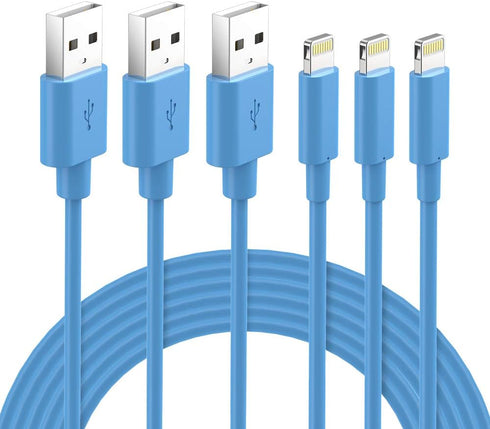 Nikolable Lightning Cable MFi Certified iPhone Charger 3Pack 6ft Lighting to USB A Charging Cord Compatible with iPhone 13 12 11 Pro Max XS XR 8 P...