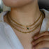 18K Gold Filled Vintage Choker Necklace Women Choker Necklace Waterproof Gold Gift for Women Necklace Jewelry Anti Tarnish Gemstone Zircon Necklac...