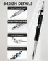 Nicpro 2mm Welder Mechanical Pencil Set with 24PCS Silver Refills, 2mm Metal Lead Holder, Carpenter Pencil with Sharpener for Welding, Cutting, Wo...