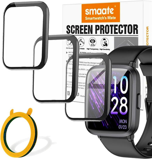 3D Screen Protector Compatible with 1.3 inches ID205L Smart Watch, and ID205 ID205U ID205G Veryfitpro LIVIKEY 1.3” smartwatch, 3-PACK, NOT compati...