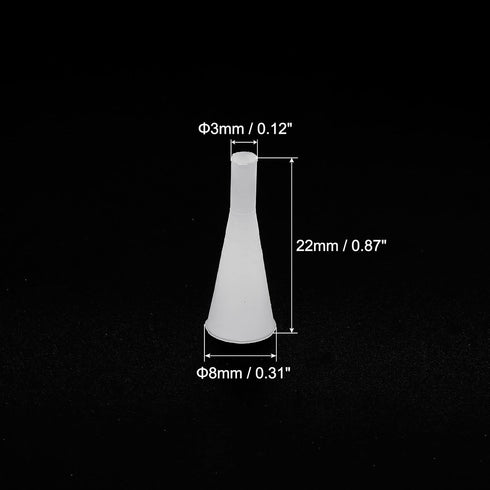 MECCANIXITY Silicone Rubber Tapered Plug 3mm to 8mm Solid White for Powder Coating, Painting, Anodizing, Plating, Sandblasting, Laboratory Use 20 ...