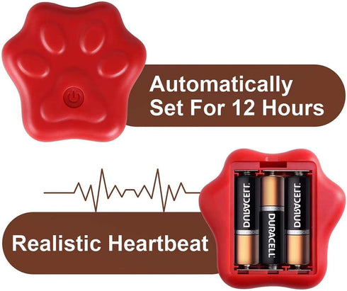 Heartbeat Puppy Toy, Replacement Heartbeat Simulator for Heartbeat Dog Toy Automatic 12 Hours Timing Device for Separation Anxiety...