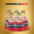 Shabby Elegant Chic Edible Confetti Sprinkles Cake Cookie Cupcake IceCream Donut Quins - 4oz (Red Gold White)...