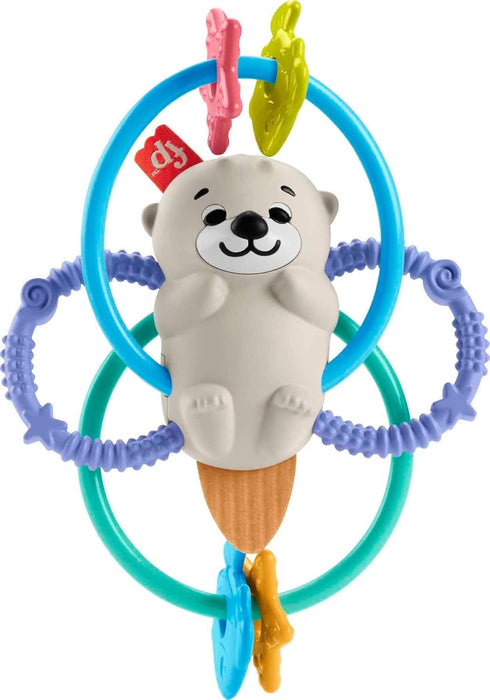 Fisher Price Baby Toys Twist & Teethe Otter 2-In-1 Rattle and Bpa-Free Teether with Textured Rings for Infant Fine Motor Play...