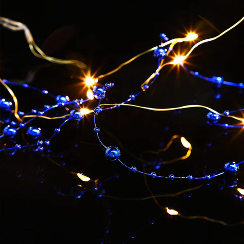 Hicarer 157 Feet 24 Strings Pearl String for Floating Candles Highlight Faux Pearl as Vase Filler Ideal for Wedding Party Garland Home Table Cente...