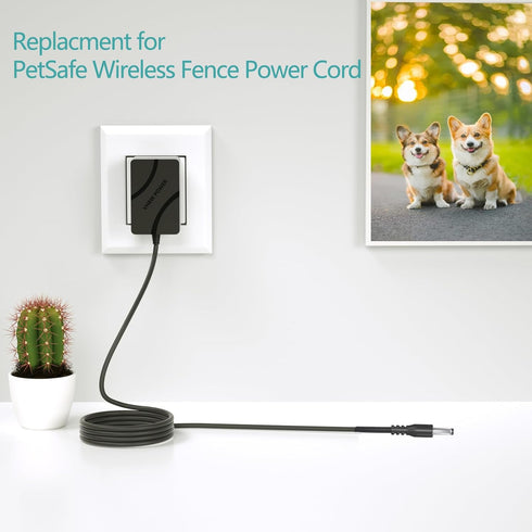 Replacment for PetSafe Wireless Fence Power Cord Compatible with PetSafe IF-100 PIF-300 IF-101 RFA-443 300-034 650-231 PIF00-15001 PIF00-13663 RFA...