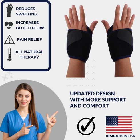 Wrist Ice Pack Wrap for Wrist Pain Relief Compression Brace and hot Cold Therapy Gel Packs Suitable for sprains Arthritis and Carpal Tunnel...