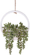 Floweroyal Artificial Succulents Hanging Plants 12.2'' Fake String of Pearls in Pot with 8.3'' Lanyard for Indoor Outdoor Wall Decor....