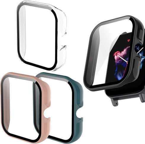 ECSEM Screen Protector Compatible with Amazfit GTS 3 Case,Hard PC Bumper All-Around Protective Cases Full Cover Shell Cases Smartwatch Accessory f...