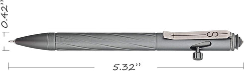 SMOOTHERPRO Premium Bolt Action Pen Compatible with Pentel Refill Durable Stainless Steel Clip Weight Balanced for EDC Signature Office School Bus...